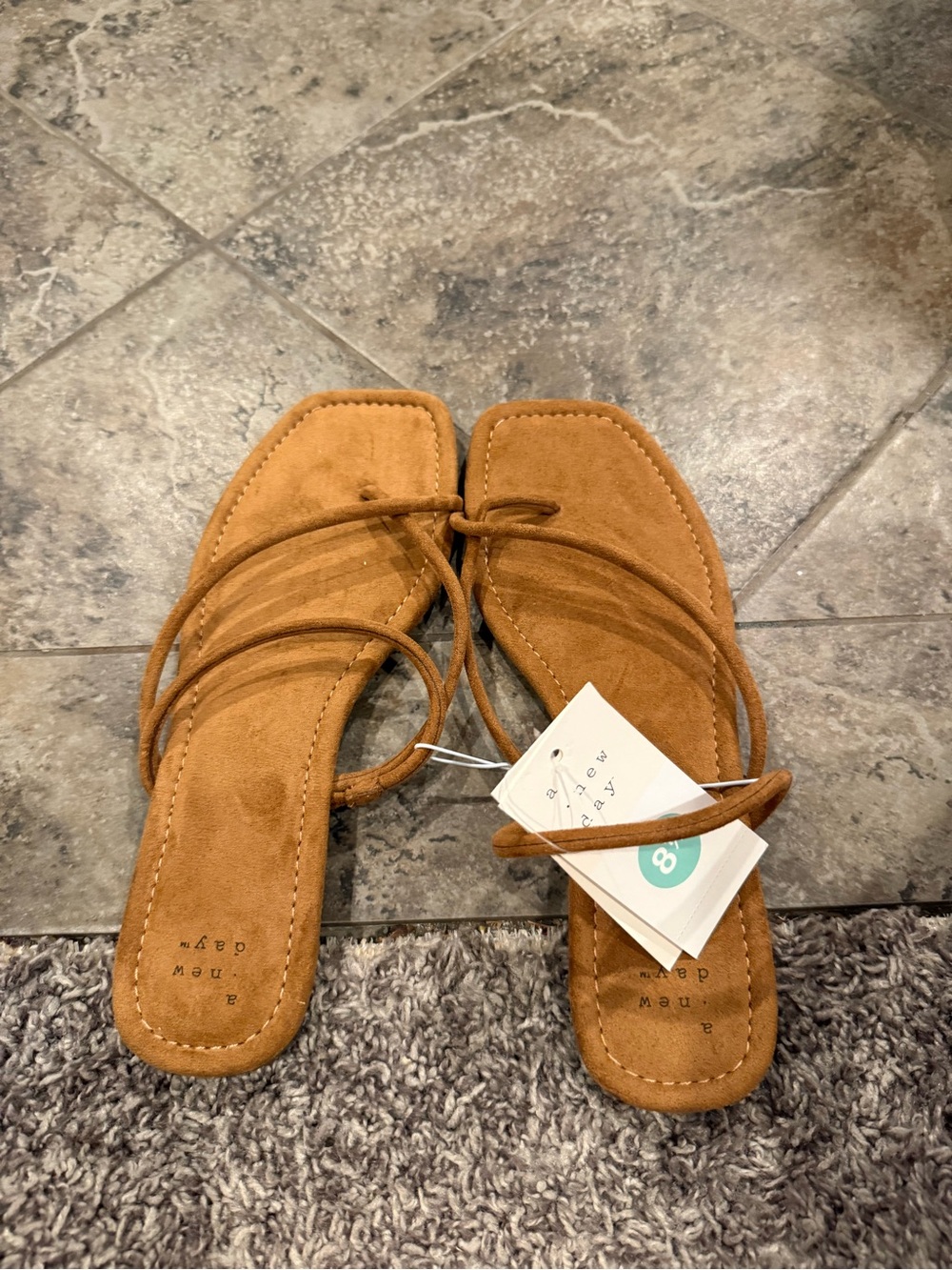 🍉 Women’s Ainsley Slide Sandals - A New Day Brown 8.5